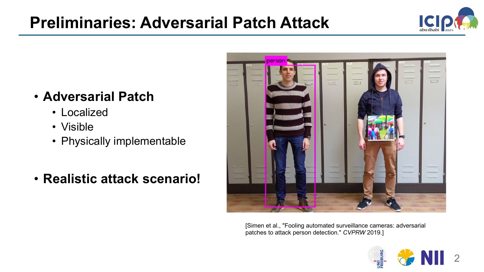 Defending Against Physical Adversarial Patch Attacks on Infrared Human Detection slide 2